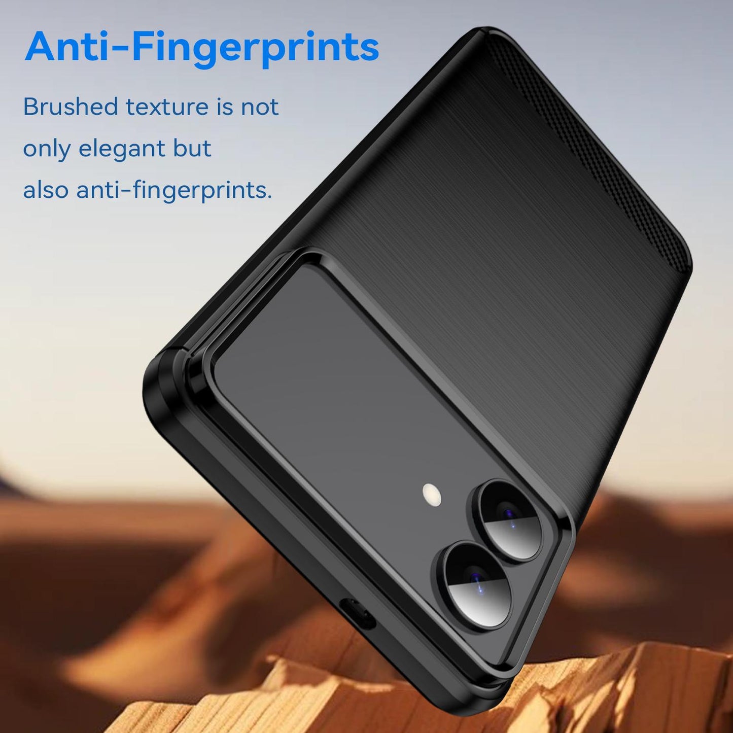 Samsung Galaxy S26 Edge 5G Carbon Fibre Brushed Texture TPU Protective Phone Case Shockproof Slim Cover