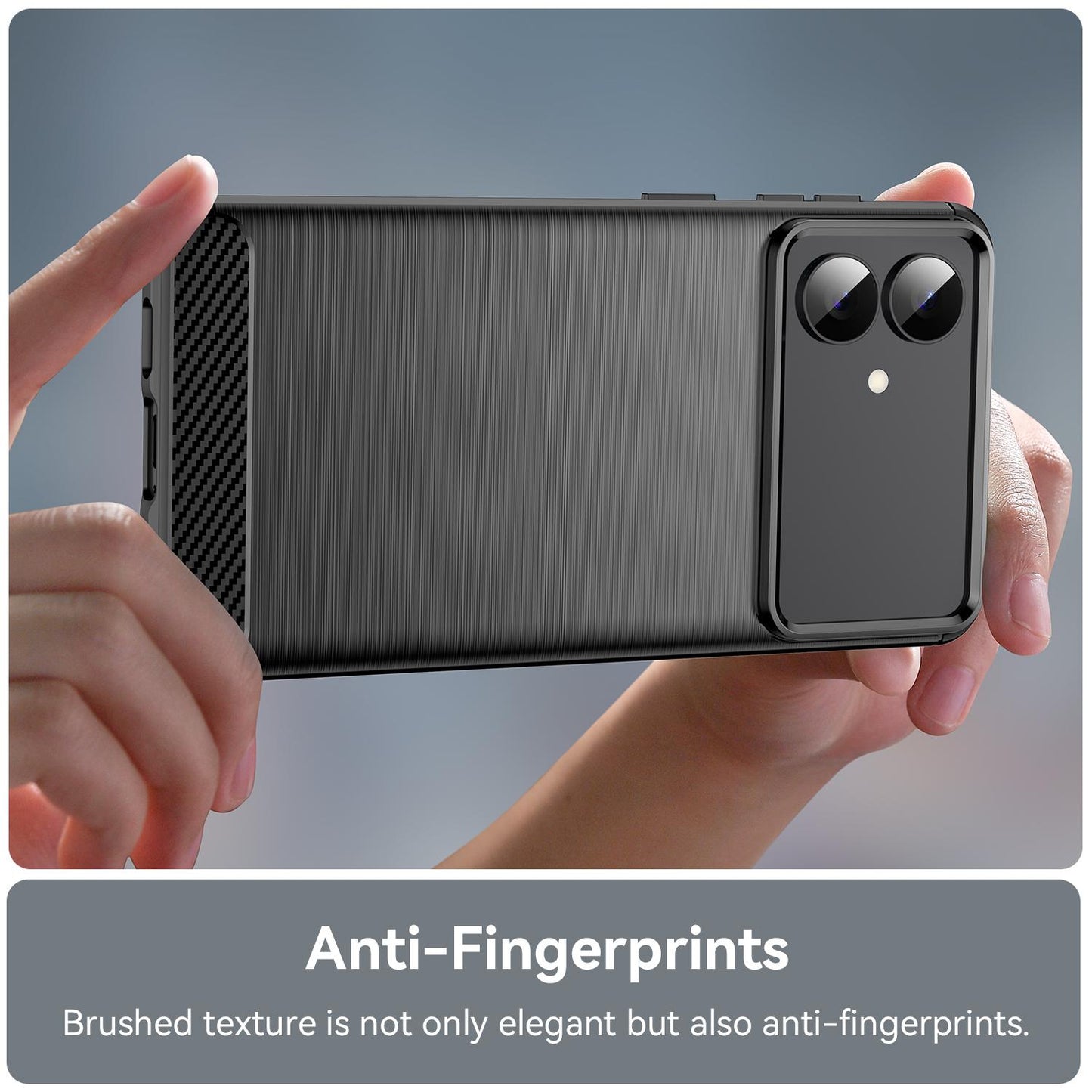 Samsung Galaxy S26 Edge 5G Carbon Fiber Brushed Texture TPU Protective Phone Case Shockproof Slim Cover