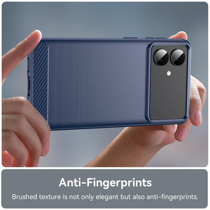 Samsung Galaxy S26 Edge 5G Carbon Fiber Brushed Texture TPU Protective Phone Case Shockproof Slim Cover