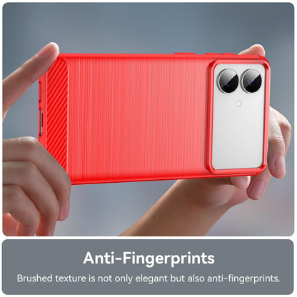 Samsung Galaxy S26 Edge 5G Carbon Fiber Brushed Texture TPU Protective Phone Case Shockproof Slim Cover