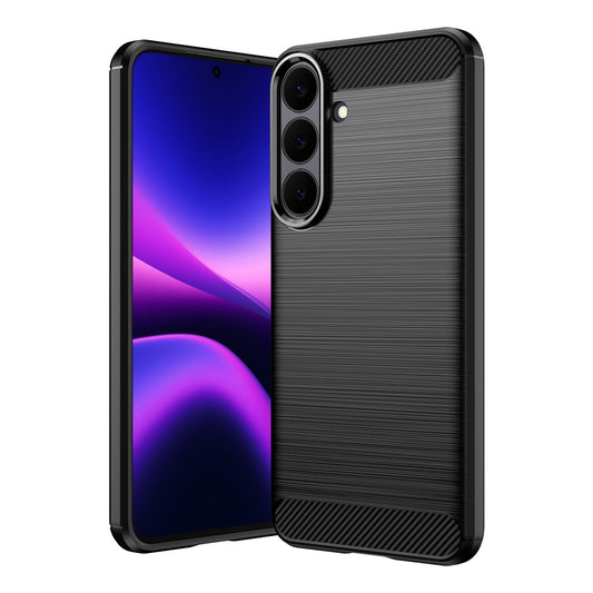 Samsung Galaxy S26 FE 5G Carbon Fibre Brushed Texture TPU Protective Phone Case Shockproof Slim Cover