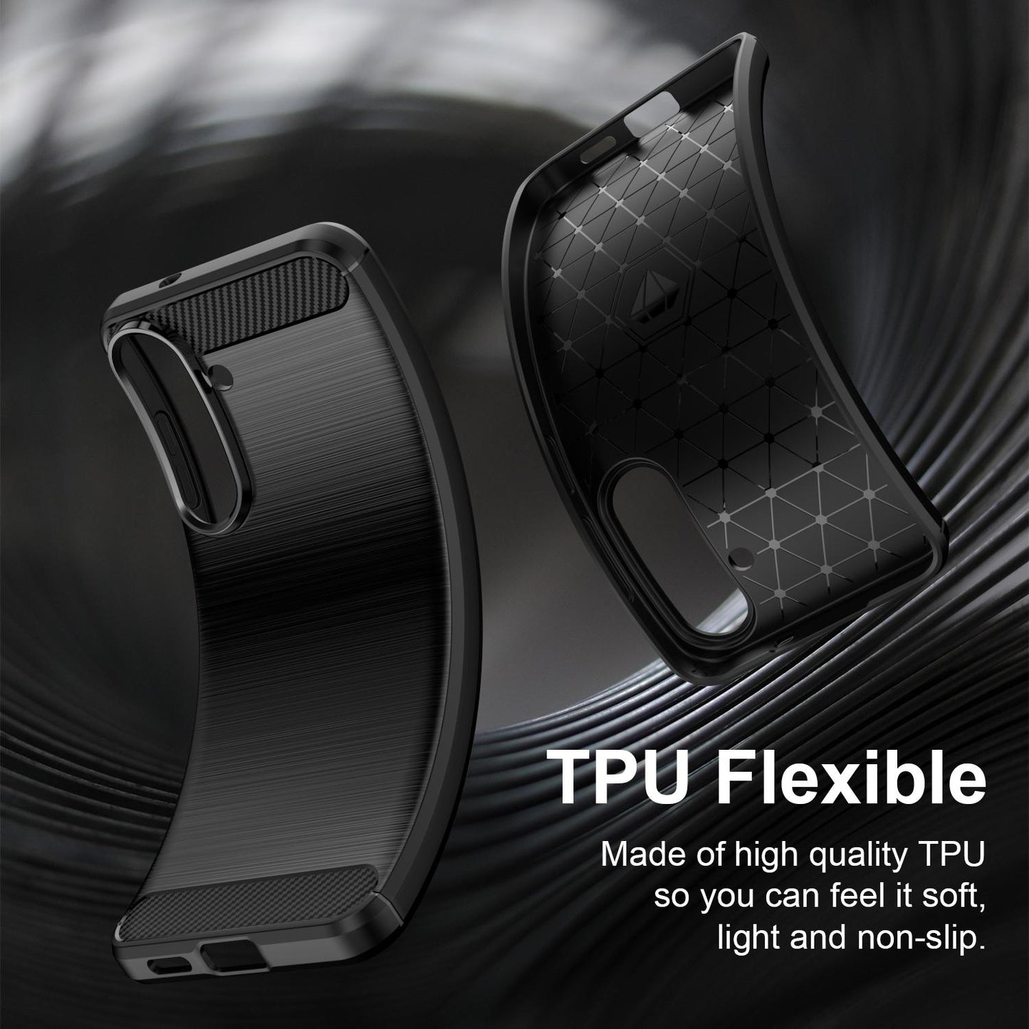 Samsung Galaxy S26 FE 5G Carbon Fibre Brushed Texture TPU Protective Phone Case Shockproof Slim Cover