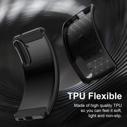 Samsung Galaxy S26 FE 5G Carbon Fibre Brushed Texture TPU Protective Phone Case Shockproof Slim Cover