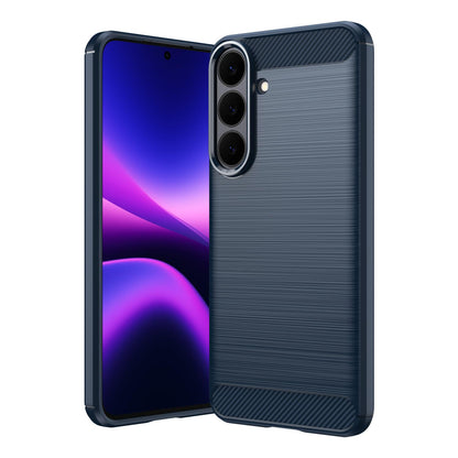 Samsung Galaxy S26 FE 5G Carbon Fibre Brushed Texture TPU Protective Phone Case Shockproof Slim Cover