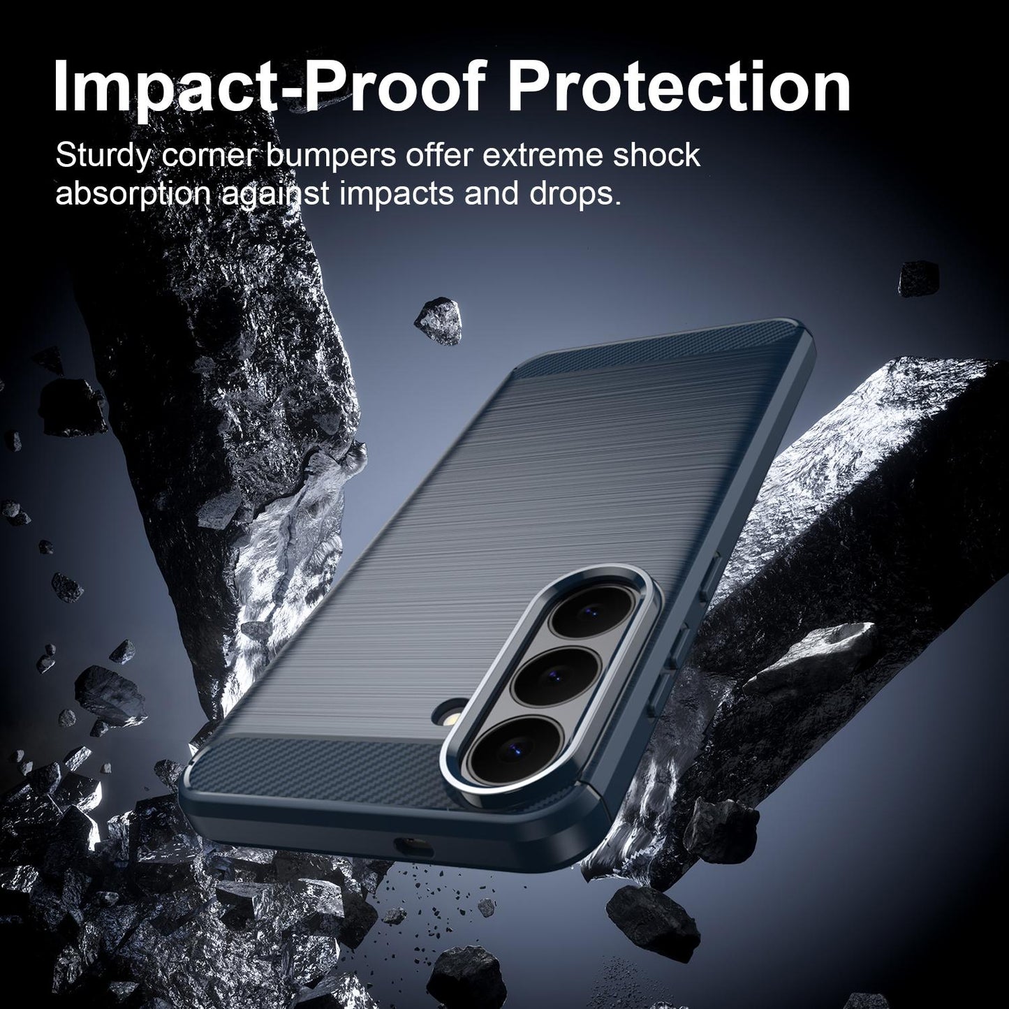 Samsung Galaxy S26 FE 5G Carbon Fibre Brushed Texture TPU Protective Phone Case Shockproof Slim Cover