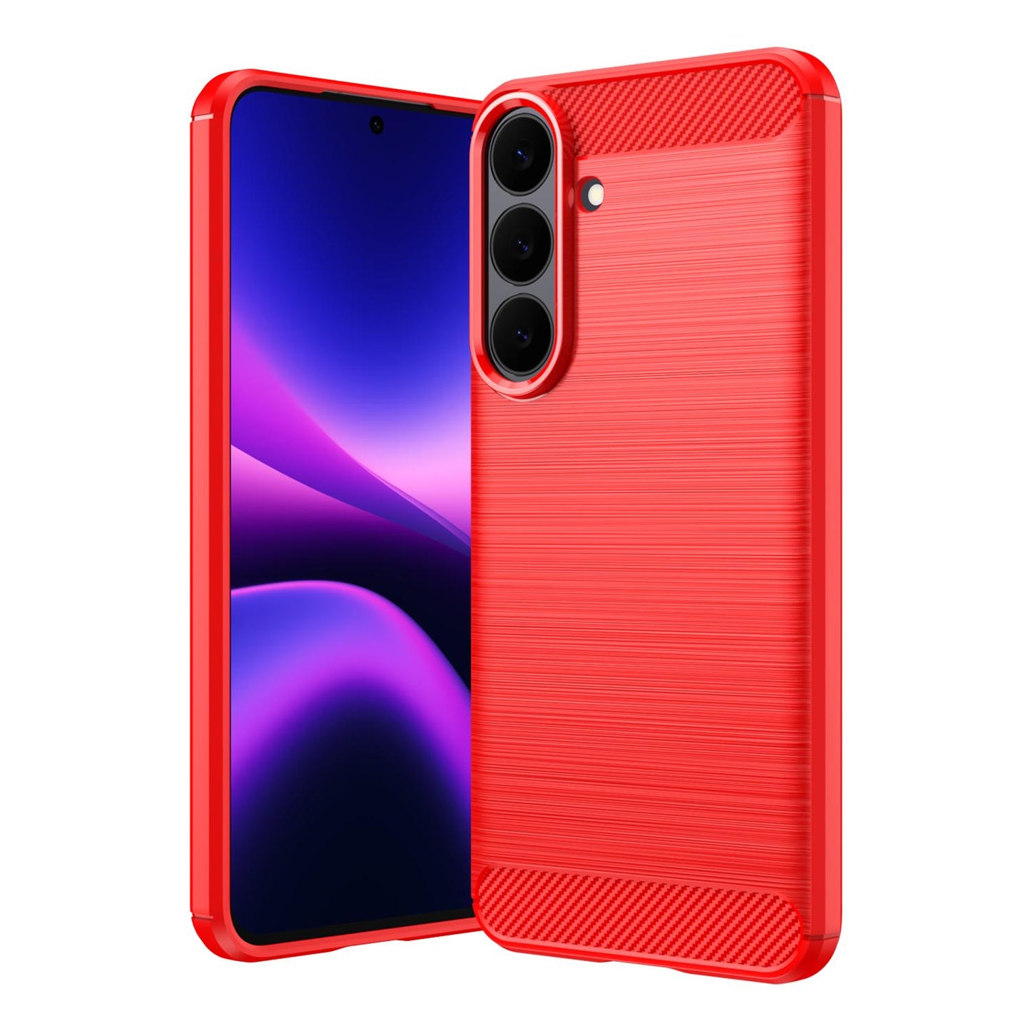 Samsung Galaxy S26 FE 5G Carbon Fibre Brushed Texture TPU Protective Phone Case Shockproof Slim Cover