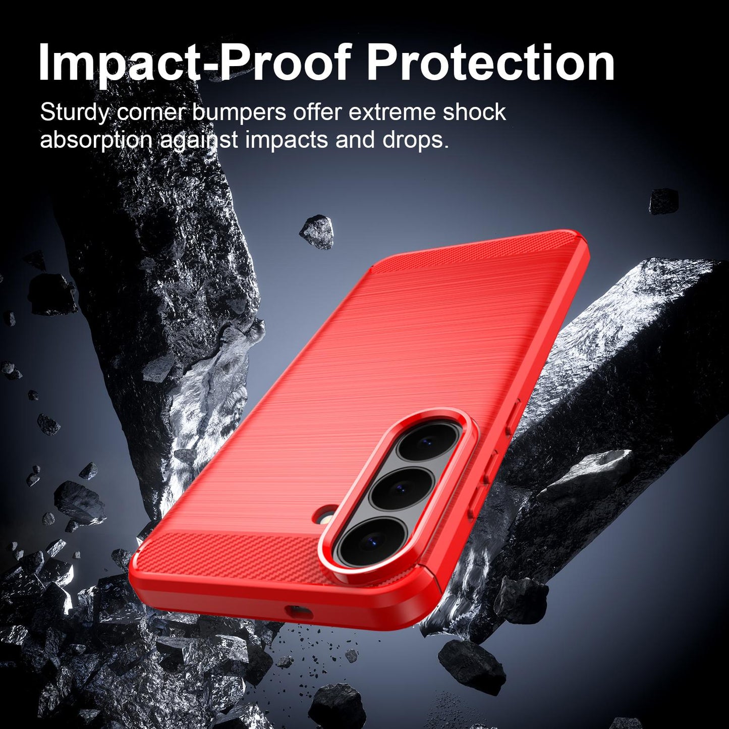 Samsung Galaxy S26 FE 5G Carbon Fibre Brushed Texture TPU Protective Phone Case Shockproof Slim Cover