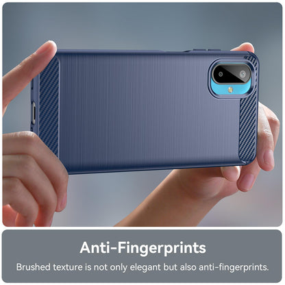 Samsung Galaxy M06 5G Carbon Fibre Brushed Texture TPU Protective Phone Case Shockproof Slim Cover