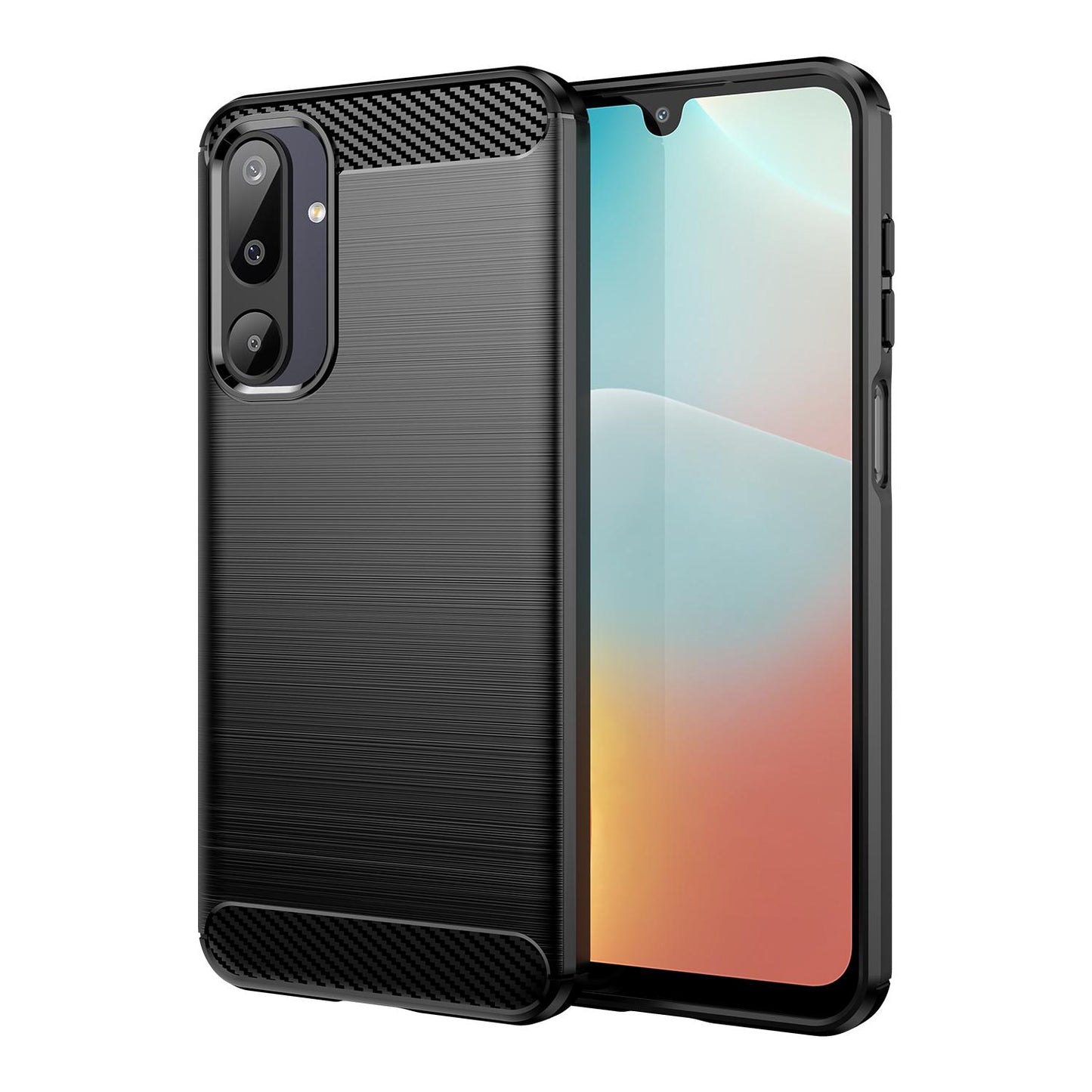 Samsung Galaxy M16 5G Carbon Fibre Brushed Texture TPU Protective Phone Case Shockproof Slim Cover