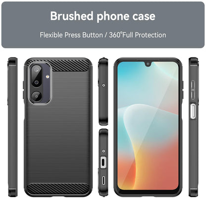 Samsung Galaxy M16 5G Carbon Fibre Brushed Texture TPU Protective Phone Case Shockproof Slim Cover