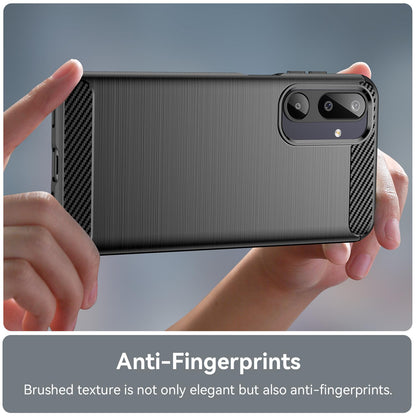 Samsung Galaxy M16 5G Carbon Fiber Brushed Texture TPU Protective Phone Case Shockproof Slim Cover