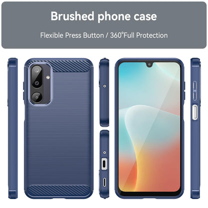Samsung Galaxy M16 5G Carbon Fiber Brushed Texture TPU Protective Phone Case Shockproof Slim Cover