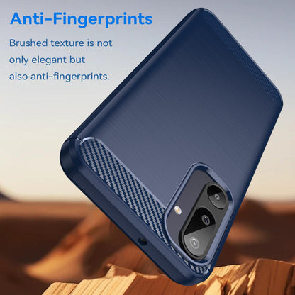 Samsung Galaxy M16 5G Carbon Fiber Brushed Texture TPU Protective Phone Case Shockproof Slim Cover