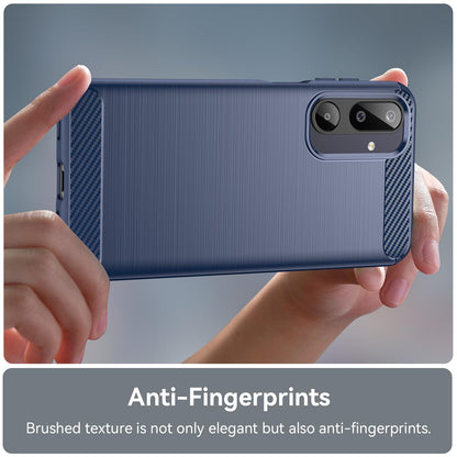 Samsung Galaxy M16 5G Carbon Fiber Brushed Texture TPU Protective Phone Case Shockproof Slim Cover
