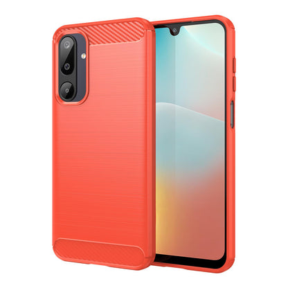 Samsung Galaxy M16 5G Carbon Fiber Brushed Texture TPU Protective Phone Case Shockproof Slim Cover