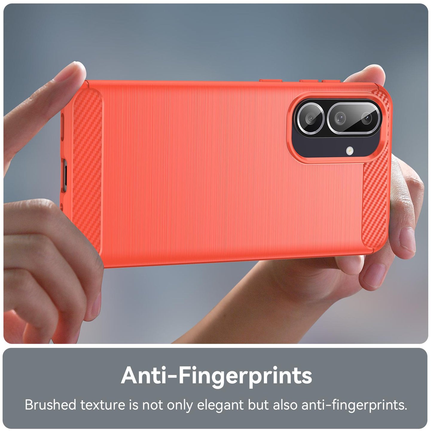 Samsung Galaxy M56 5G Carbon Fibre Brushed Texture TPU Protective Phone Case Shockproof Slim Cover