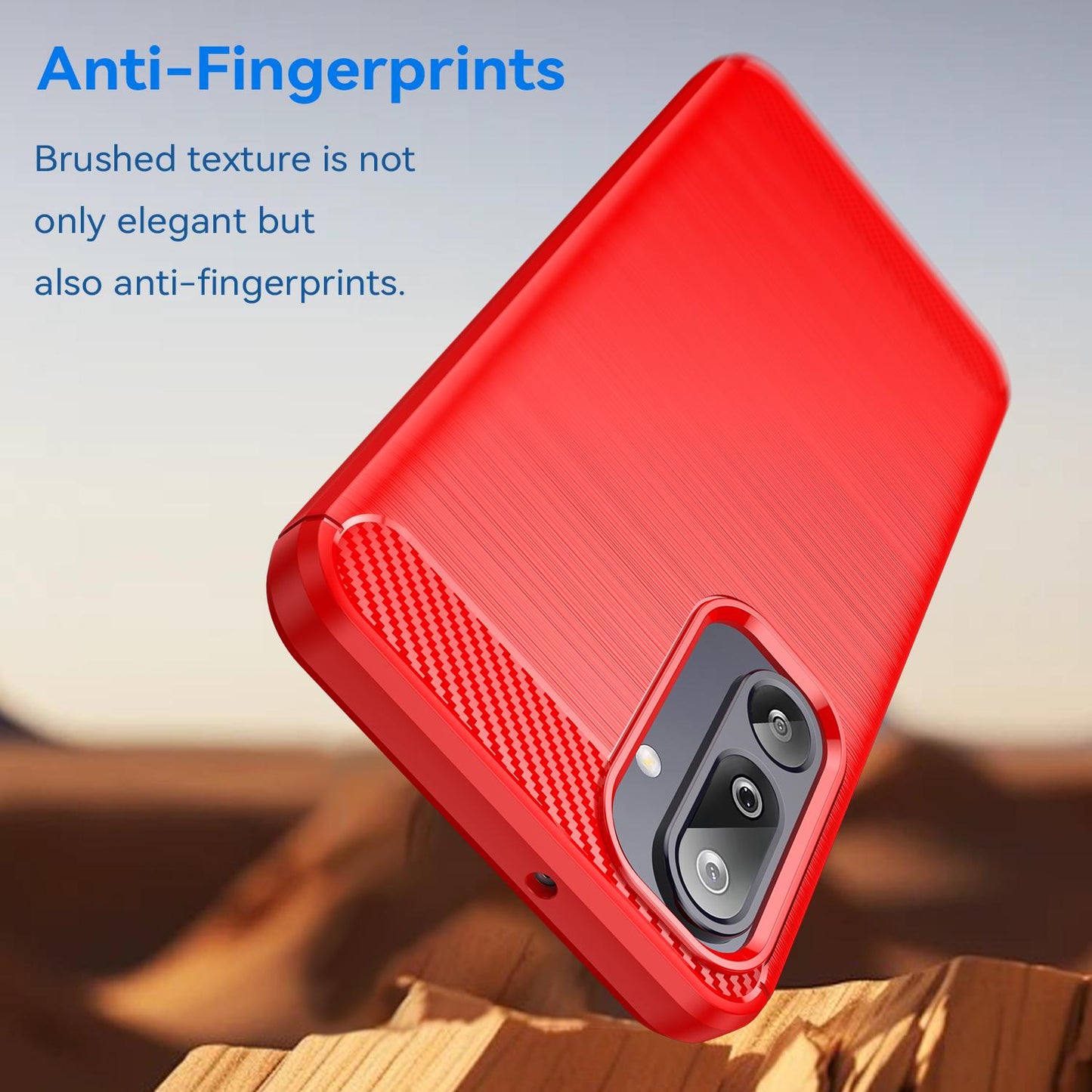 Samsung Galaxy M36 5G Carbon Fibre Brushed Texture TPU Protective Phone Case Shockproof Slim Cover
