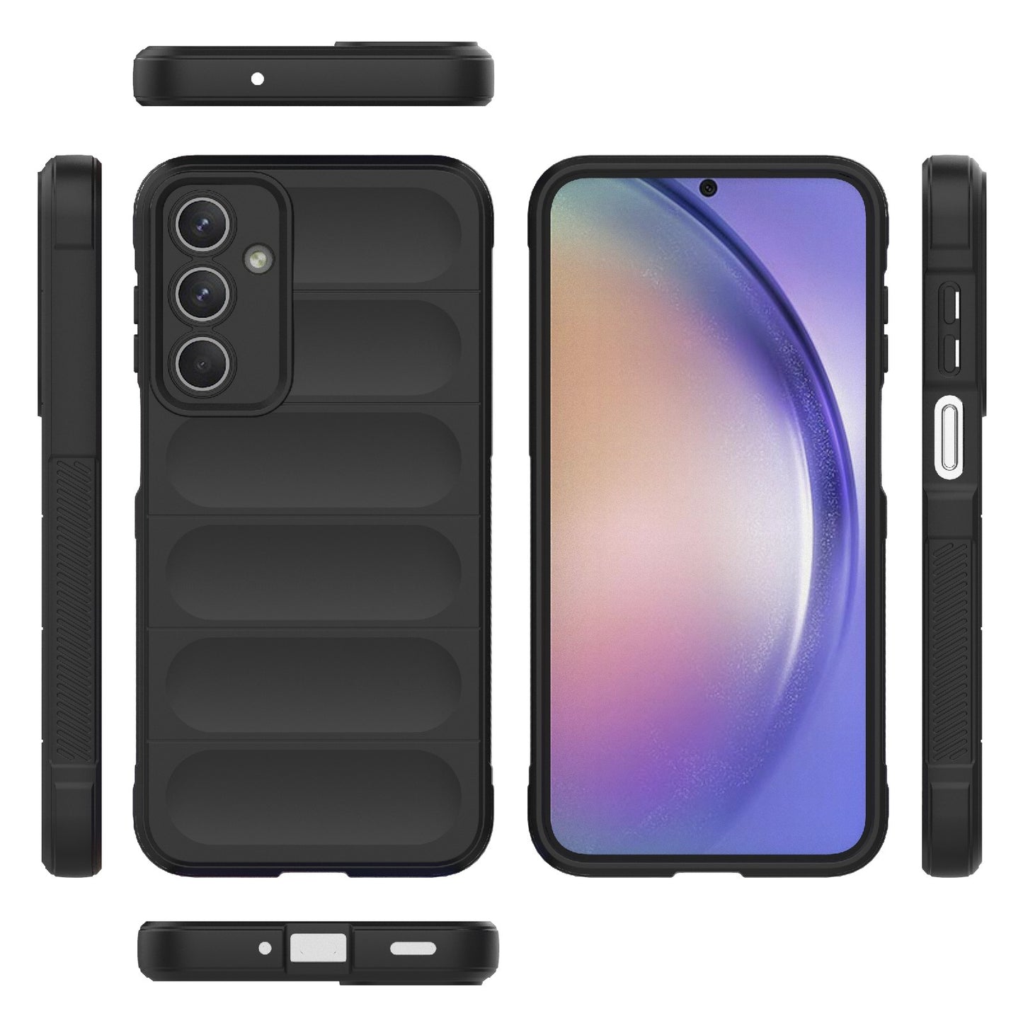 Samsung Galaxy M35 Magic Shield TPU + Flannel Protective Phone Case Cover, Shockproof Scratch Resistant
