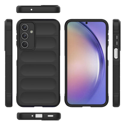 Samsung Galaxy M35 Magic Shield TPU + Flannel Protective Phone Case Cover, Shockproof Scratch Resistant