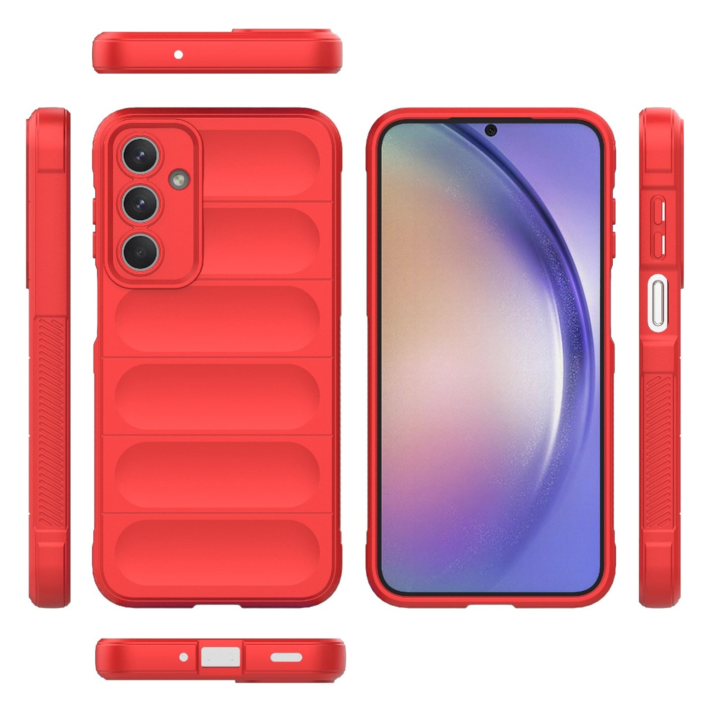 Samsung Galaxy M35 Magic Shield TPU + Flannel Protective Phone Case Cover, Shockproof Scratch Resistant