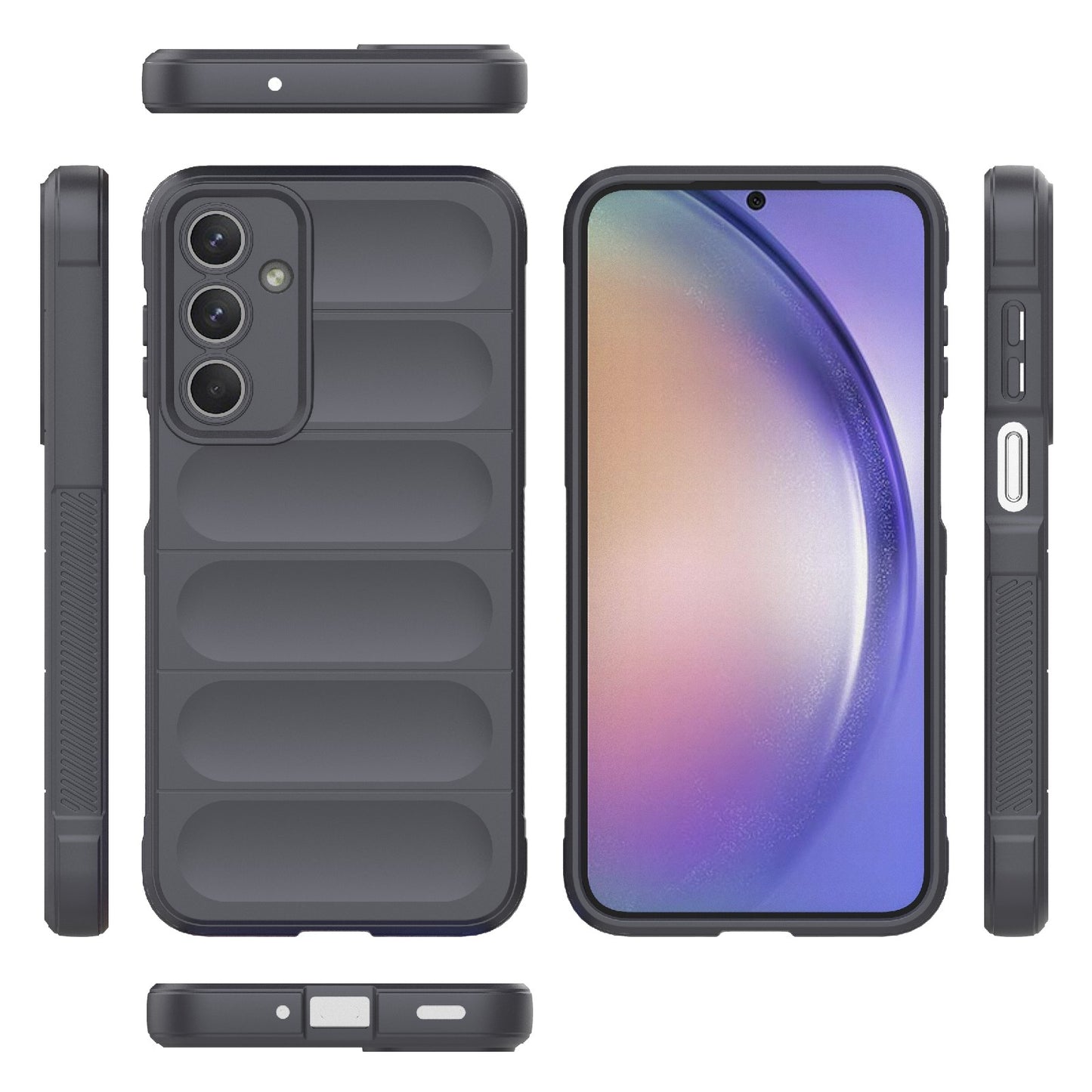 Samsung Galaxy M35 Magic Shield TPU + Flannel Protective Phone Case Cover, Shockproof Scratch Resistant