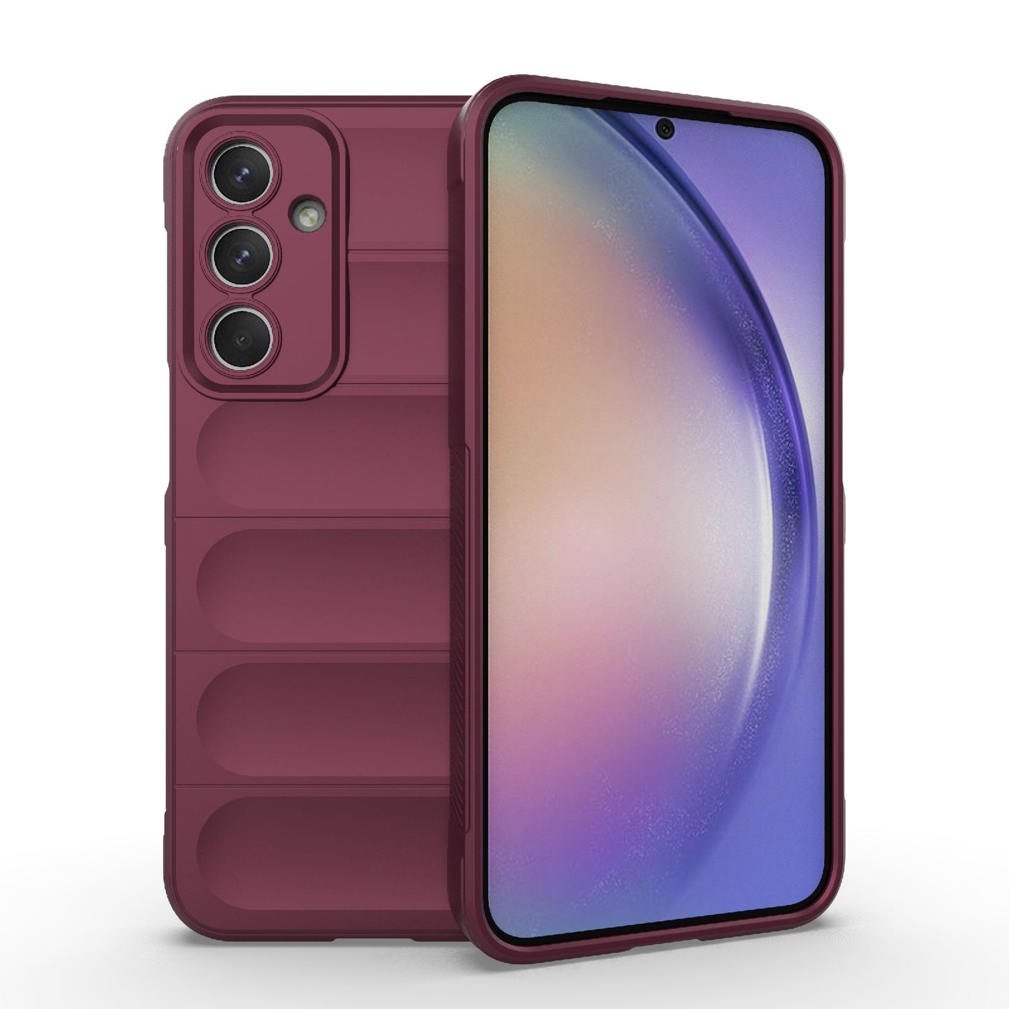 Samsung Galaxy M35 Magic Shield TPU + Flannel Protective Phone Case Cover, Shockproof Scratch Resistant