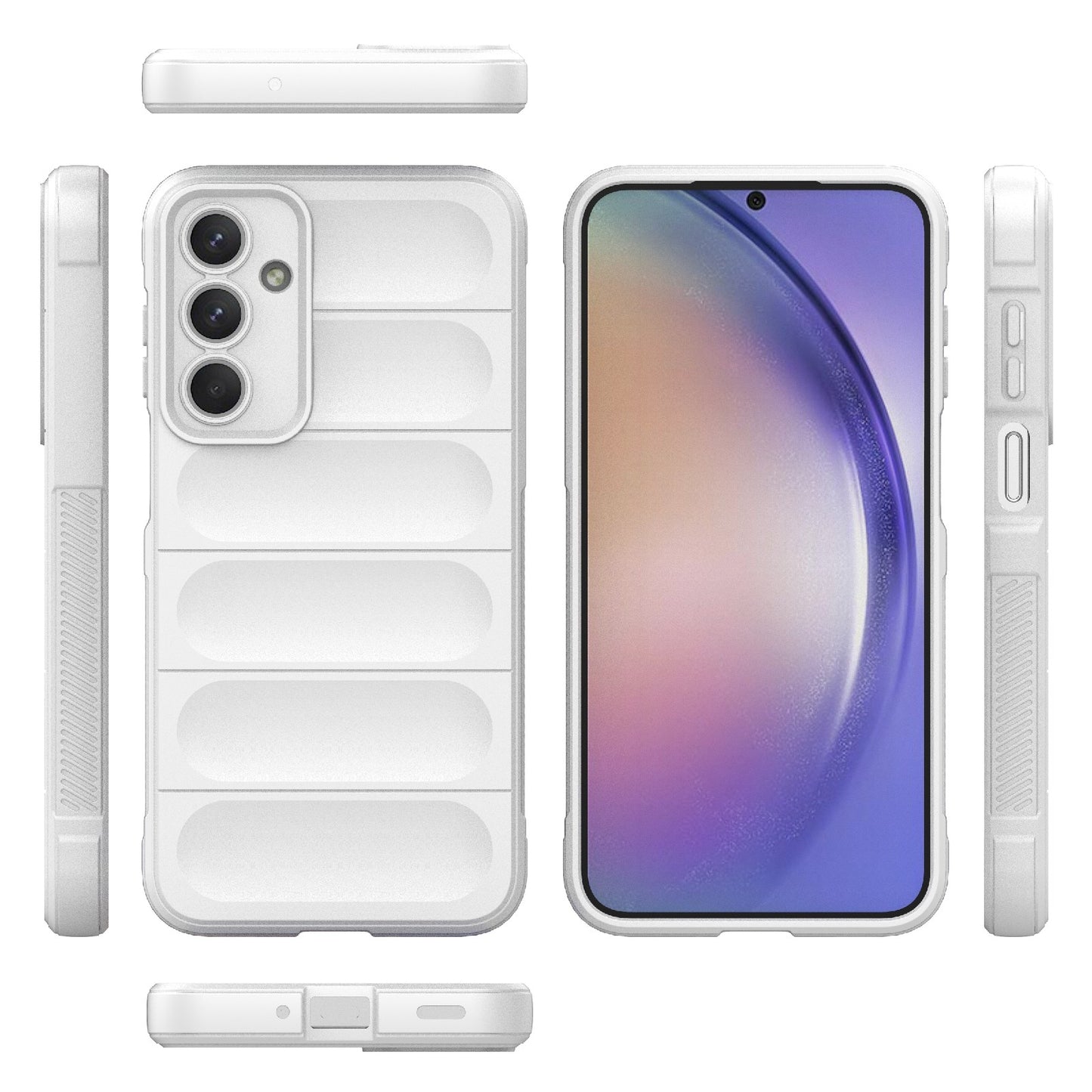 Samsung Galaxy M35 Magic Shield TPU + Flannel Protective Phone Case Cover, Shockproof Scratch Resistant