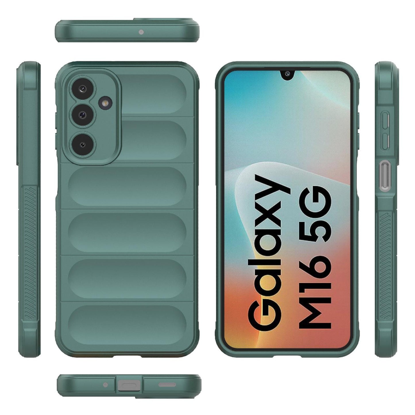 Samsung Galaxy M16 5G Magic Shield TPU + Flannel Protective Phone Case Cover, Shockproof Scratch Resistant