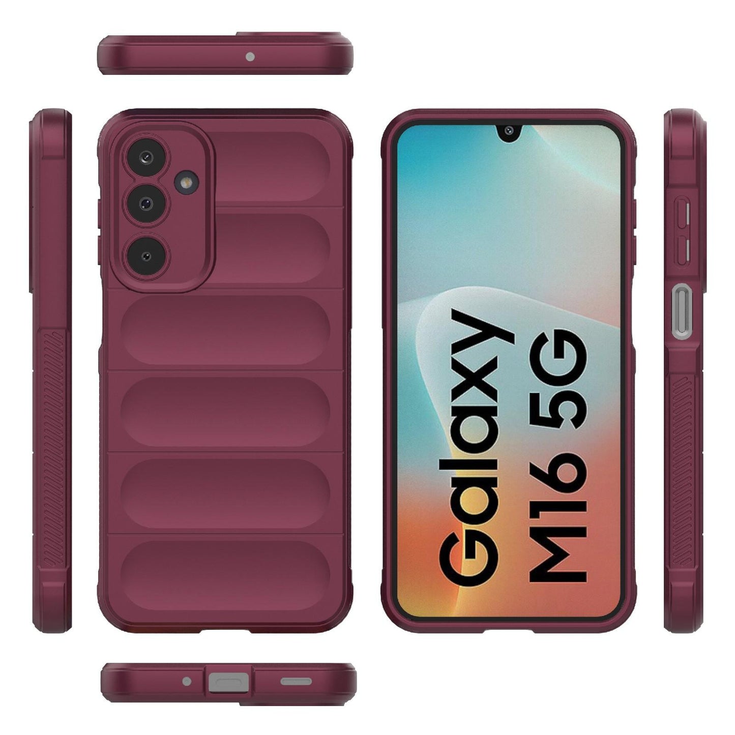 Samsung Galaxy M16 5G Magic Shield TPU + Flannel Protective Phone Case Cover, Shockproof Scratch Resistant