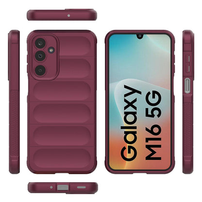 Samsung Galaxy M16 5G Magic Shield TPU + Flannel Protective Phone Case Cover, Shockproof Scratch Resistant