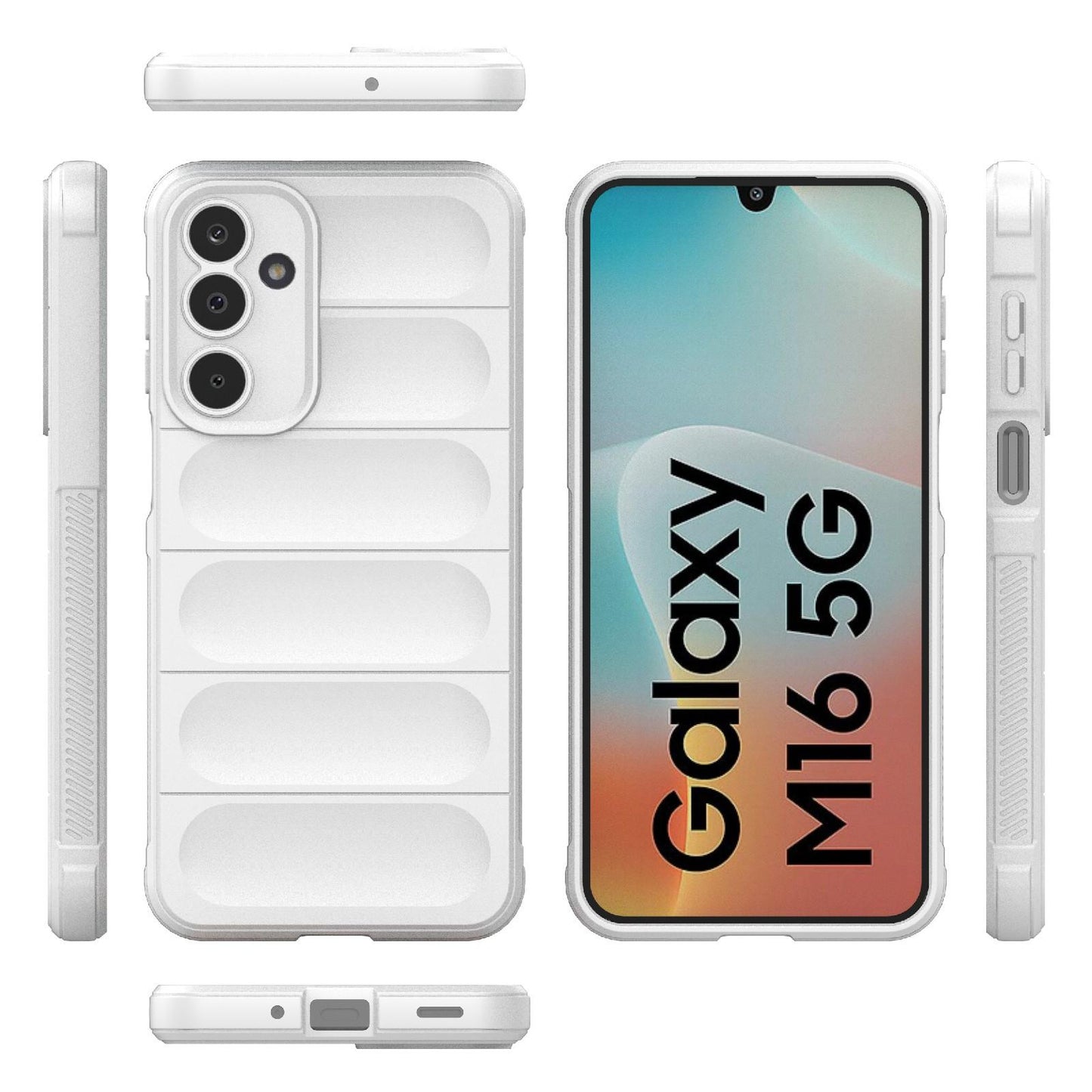 Samsung Galaxy M16 5G Magic Shield TPU + Flannel Protective Phone Case Cover, Shockproof Scratch Resistant