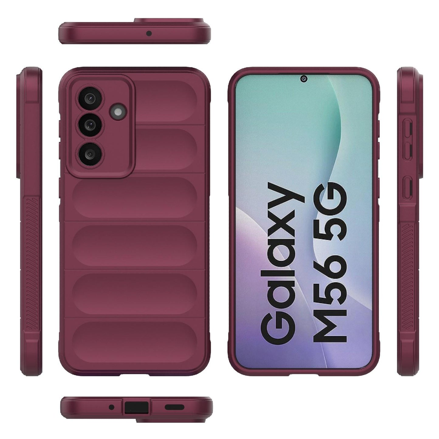 Samsung Galaxy M56 5G Magic Shield TPU + Flannel Protective Phone Case Cover, Shockproof Scratch Resistant