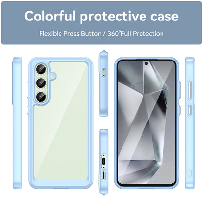 Samsung Galaxy S24 FE 5G Acrylic Hybrid TPU Protective Phone Case, Colourful Series Shockproof Cover