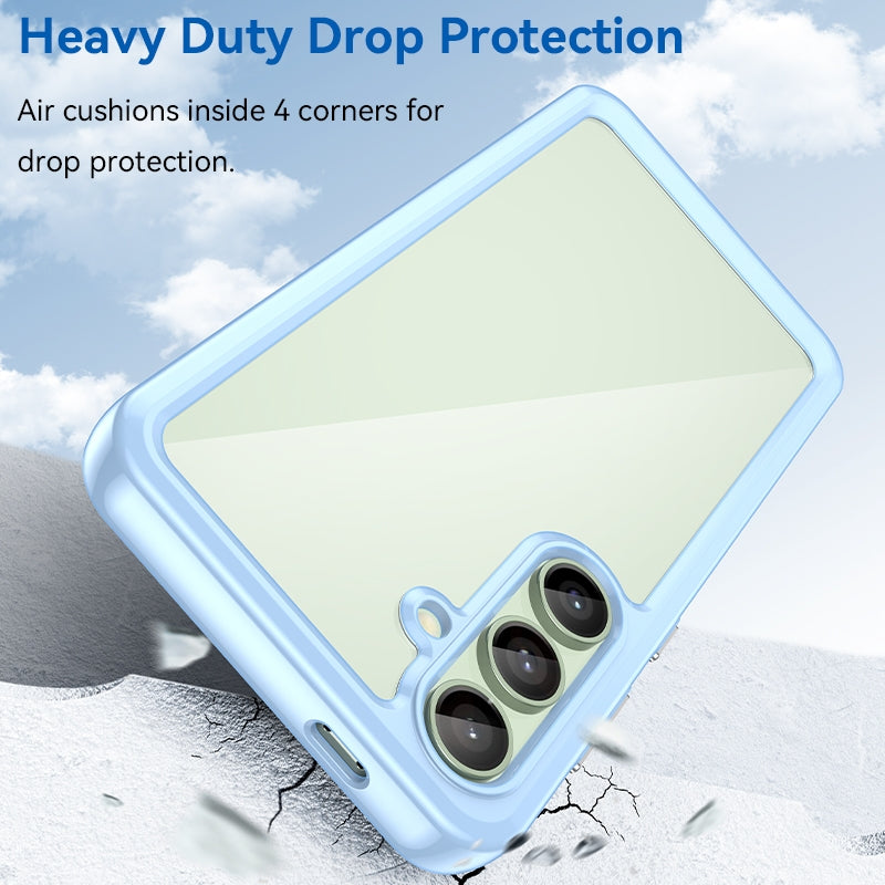 Samsung Galaxy S24 FE 5G Acrylic Hybrid TPU Protective Phone Case, Colourful Series Shockproof Cover