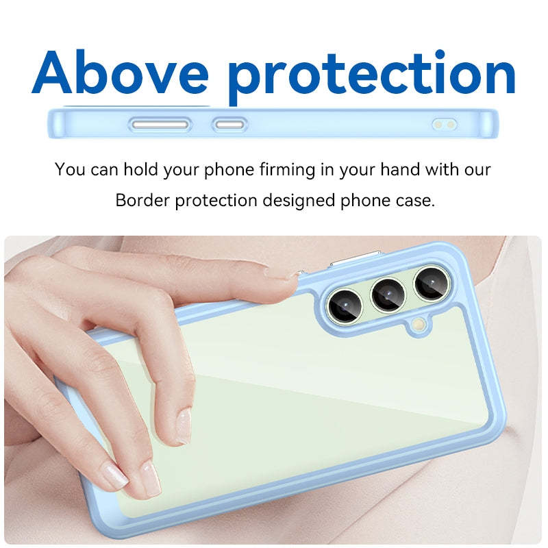 Samsung Galaxy S24 FE 5G Acrylic Hybrid TPU Protective Phone Case, Colourful Series Shockproof Cover