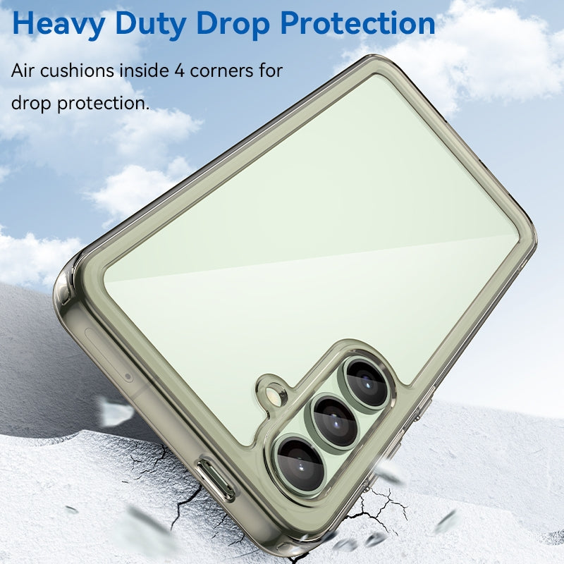 Samsung Galaxy S24 FE 5G Acrylic Hybrid TPU Protective Phone Case, Colourful Series Shockproof Cover