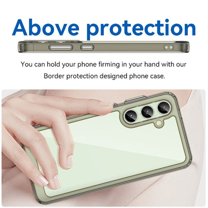 Samsung Galaxy S24 FE 5G Acrylic Hybrid TPU Protective Phone Case, Colourful Series Shockproof Cover