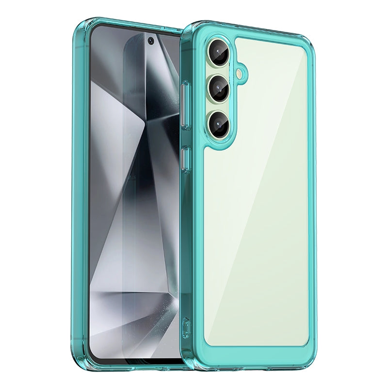 Samsung Galaxy S24 FE 5G Acrylic Hybrid TPU Protective Phone Case, Colourful Series Shockproof Cover