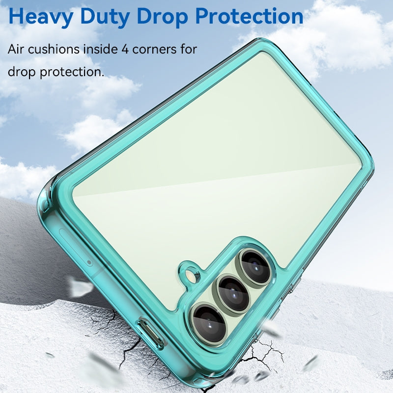 Samsung Galaxy S24 FE 5G Acrylic Hybrid TPU Protective Phone Case, Colourful Series Shockproof Cover