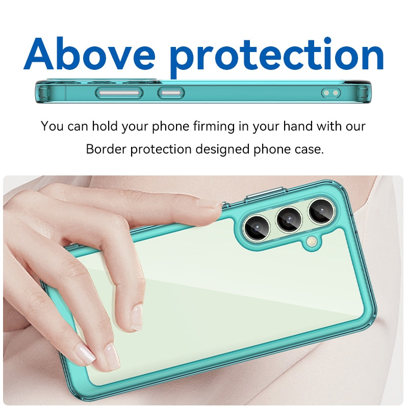 Samsung Galaxy S24 FE 5G Acrylic Hybrid TPU Protective Phone Case, Colourful Series Shockproof Cover