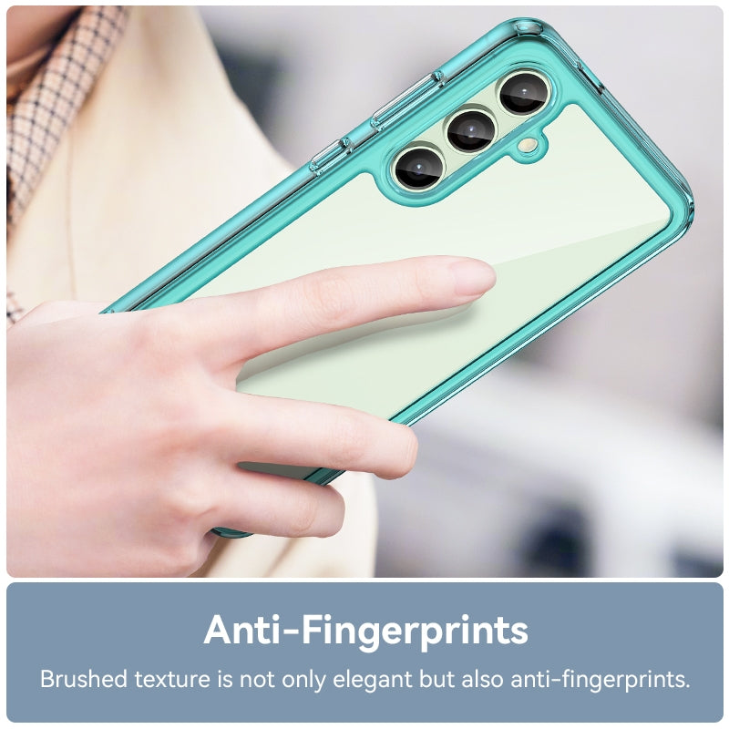 Samsung Galaxy S24 FE 5G Acrylic Hybrid TPU Protective Phone Case, Colourful Series Shockproof Cover