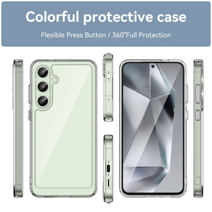 Samsung Galaxy S24 FE 5G Acrylic Hybrid TPU Protective Phone Case, Colourful Series Shockproof Cover