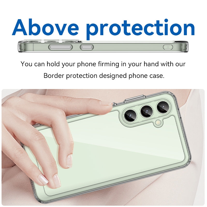 Samsung Galaxy S24 FE 5G Acrylic Hybrid TPU Protective Phone Case, Colourful Series Shockproof Cover