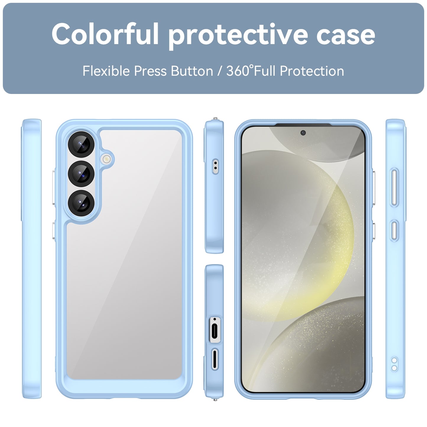 Samsung Galaxy S25+ 5G Acrylic Hybrid TPU Protective Phone Case, Colourful Series Shockproof Cover