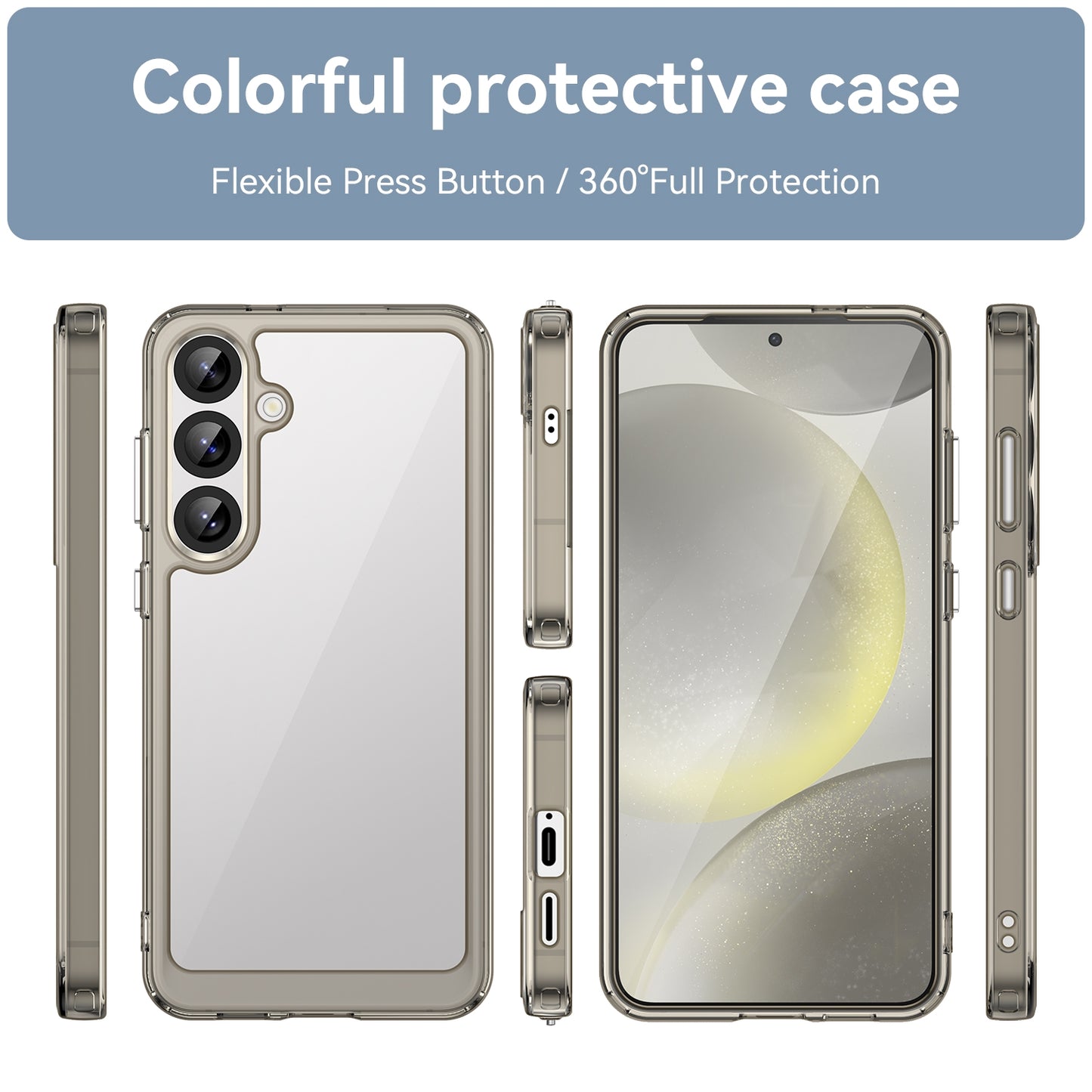 Samsung Galaxy S25+ 5G Acrylic Hybrid TPU Protective Phone Case, Colourful Series Shockproof Cover