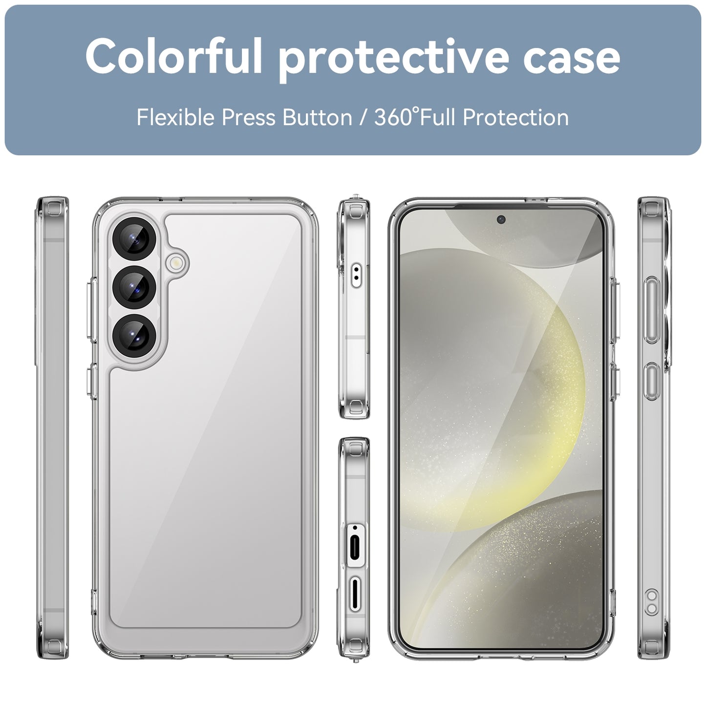 Samsung Galaxy S25+ 5G Acrylic Hybrid TPU Protective Phone Case, Colourful Series Shockproof Cover