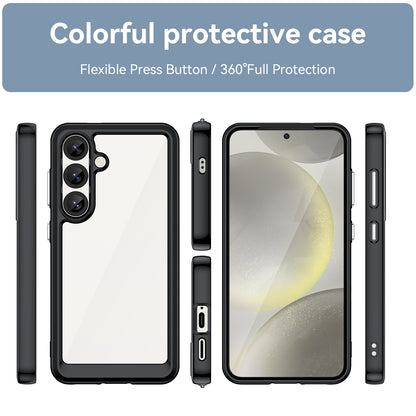 Samsung Galaxy S25 5G Acrylic Hybrid TPU Protective Phone Case, Colourful Series Shockproof Cover