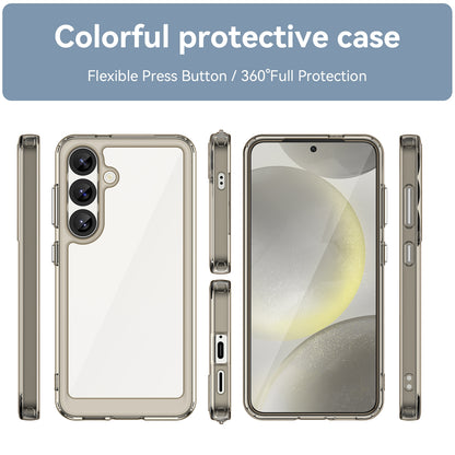 Samsung Galaxy S25 5G Acrylic Hybrid TPU Protective Phone Case, Colourful Series Shockproof Cover