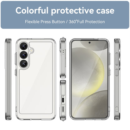 Samsung Galaxy S25 5G Acrylic Hybrid TPU Protective Phone Case, Colourful Series Shockproof Cover