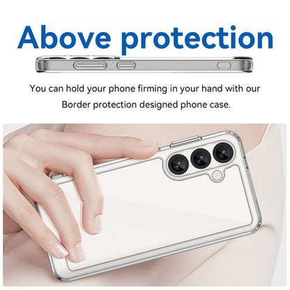 Samsung Galaxy S25 5G Acrylic Hybrid TPU Protective Phone Case, Colourful Series Shockproof Cover